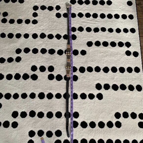 Vintage Century Metal Beaded Leather Hip Waist Drape Belt Southwestern Boho - Picture 11 of 15